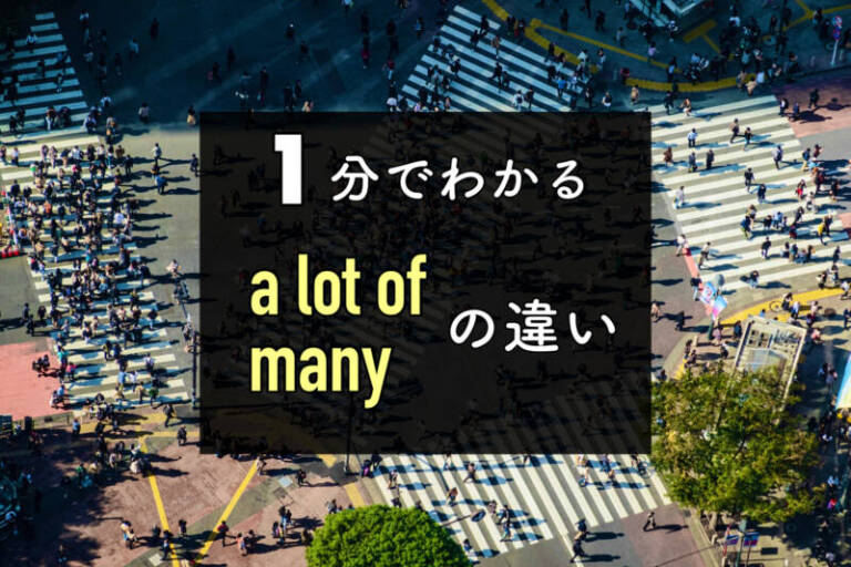 【1分ガイド】a lot of・many peopleー違い・意味例文