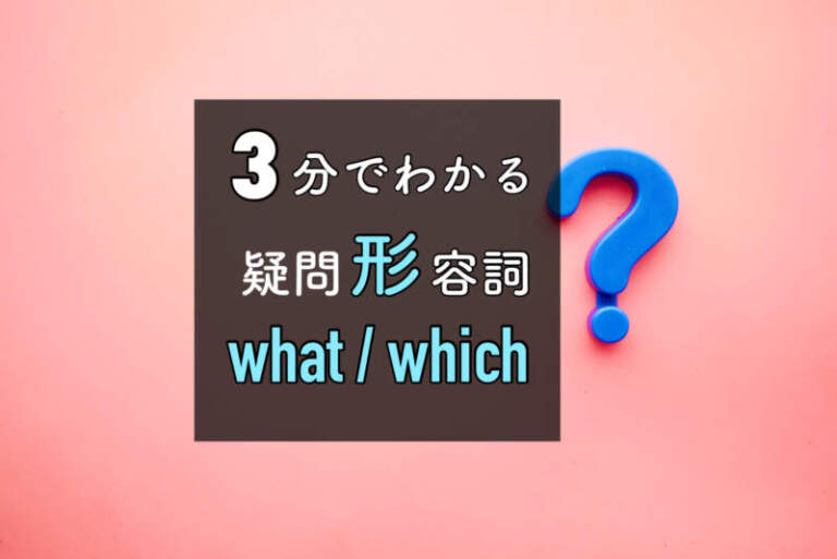 【３分ガイド疑問形容詞】whatとwhichの違い・意味・例文・語順