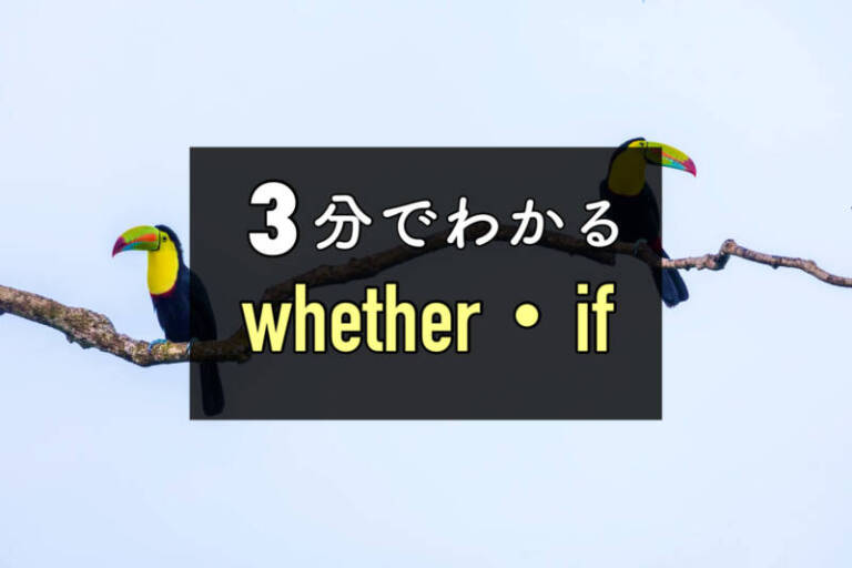 【３分ガイド】whether・ifの違い・意味・例文・書き換え・区别